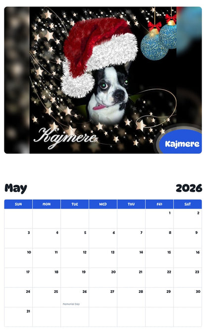 2026 - 2027 Kajmere - Pawidols Pet Calendar