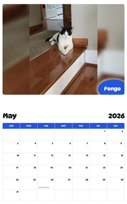 2026 - 2027 Pongo - Pawidols Pet Calendar