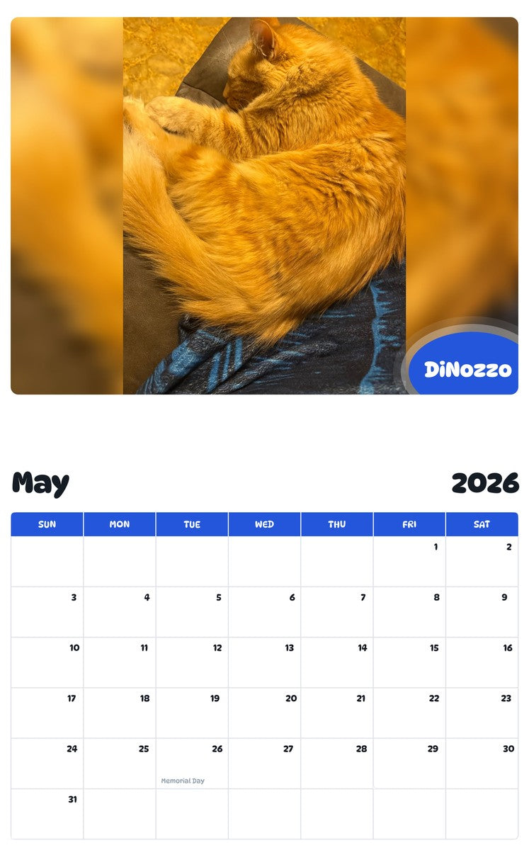 2026 - 2027 DiNozzo - Pawidols Pet Calendar