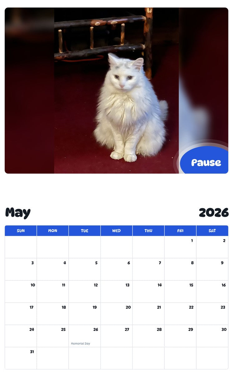 2026 - 2027 Pause - Pawidols Pet Calendar