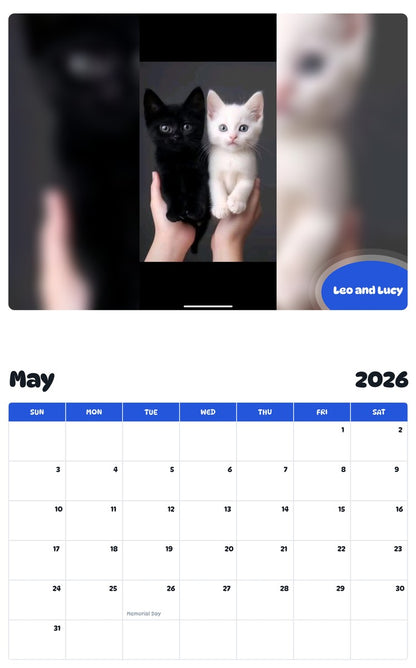 2026 - 2027 Leo and Lucy - Pawidols Pet Calendar