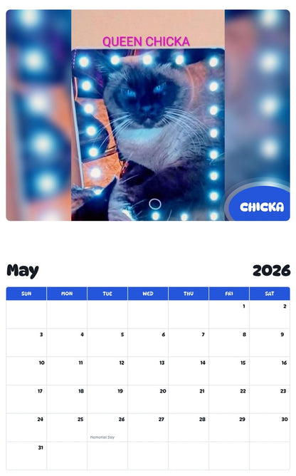 2026 - 2027 CHICKA - Pawidols Pet Calendar