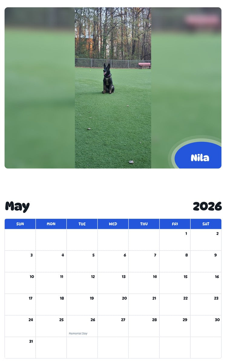 2026 - 2027 Nila - Pawidols Pet Calendar