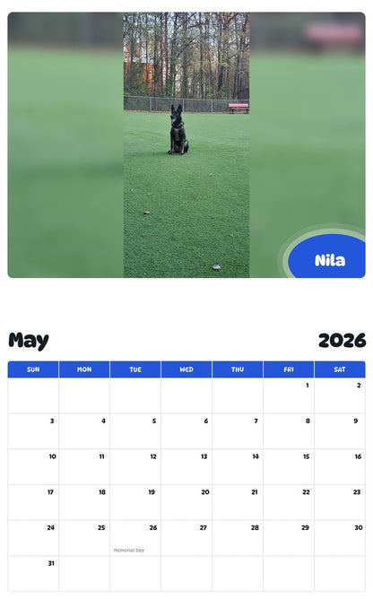 2026 - 2027 Nila - Pawidols Pet Calendar