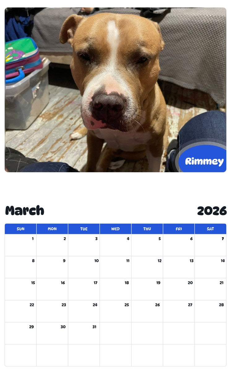 November 2025 - October 2026 Rimmey - Pawidols Pet Calendar