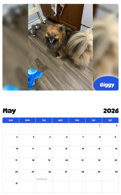 2026 - 2027 Giggy - Pawidols Pet Calendar