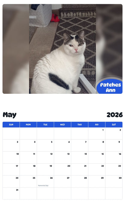 2026 - 2027 Patches Ann - Pawidols Pet Calendar