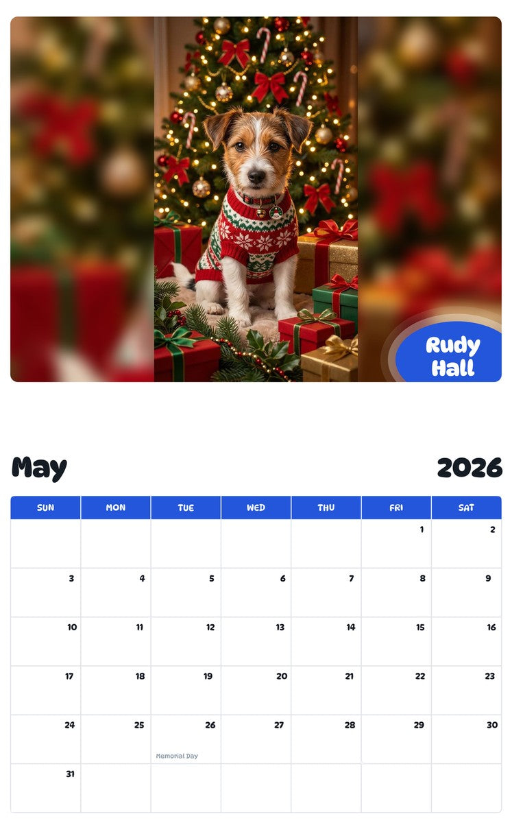 2026 - 2027 Rudy Hall - Pawidols Pet Calendar