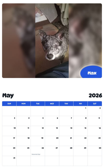 2026 - 2027 Max - Pawidols Pet Calendar