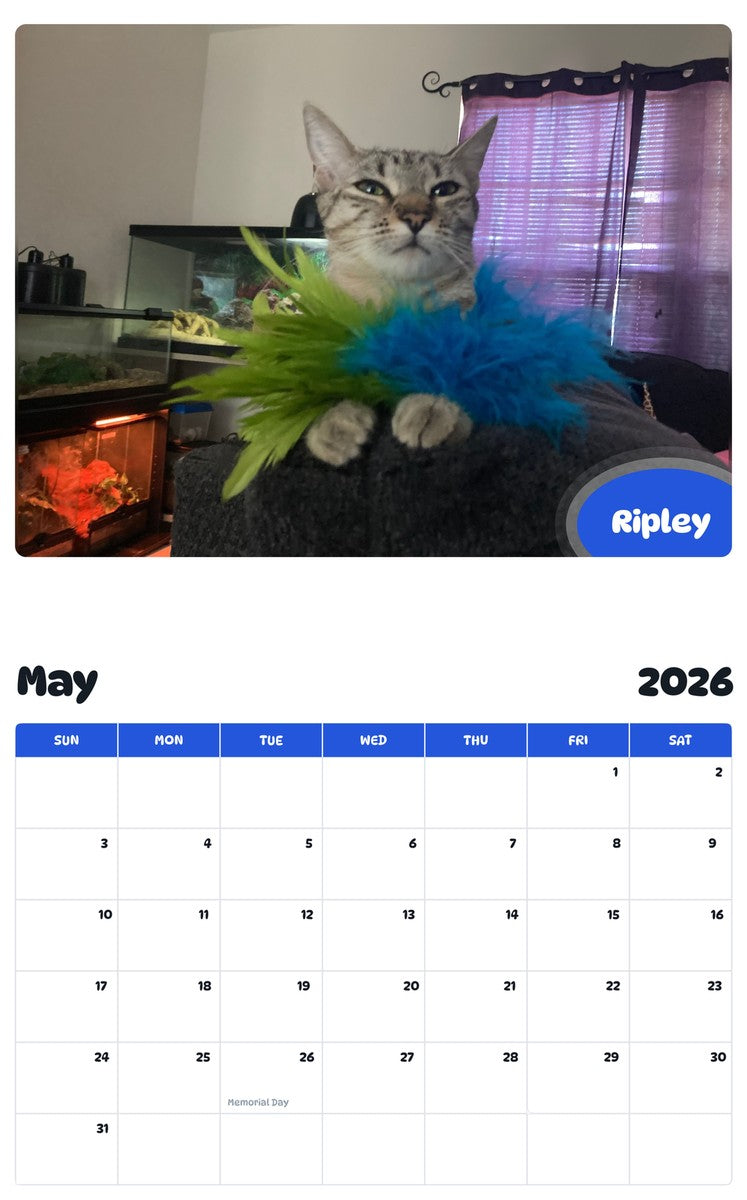 2026 - 2027 Ripley - Pawidols Pet Calendar