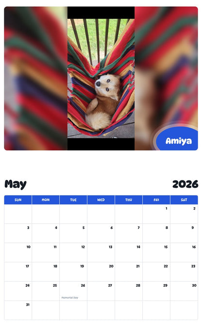 2026 - 2027 Amiya - Pawidols Pet Calendar