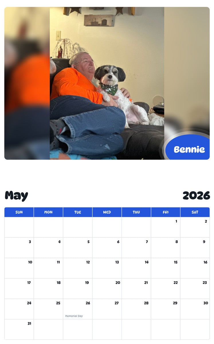2026 - 2027 Bennie - Pawidols Pet Calendar