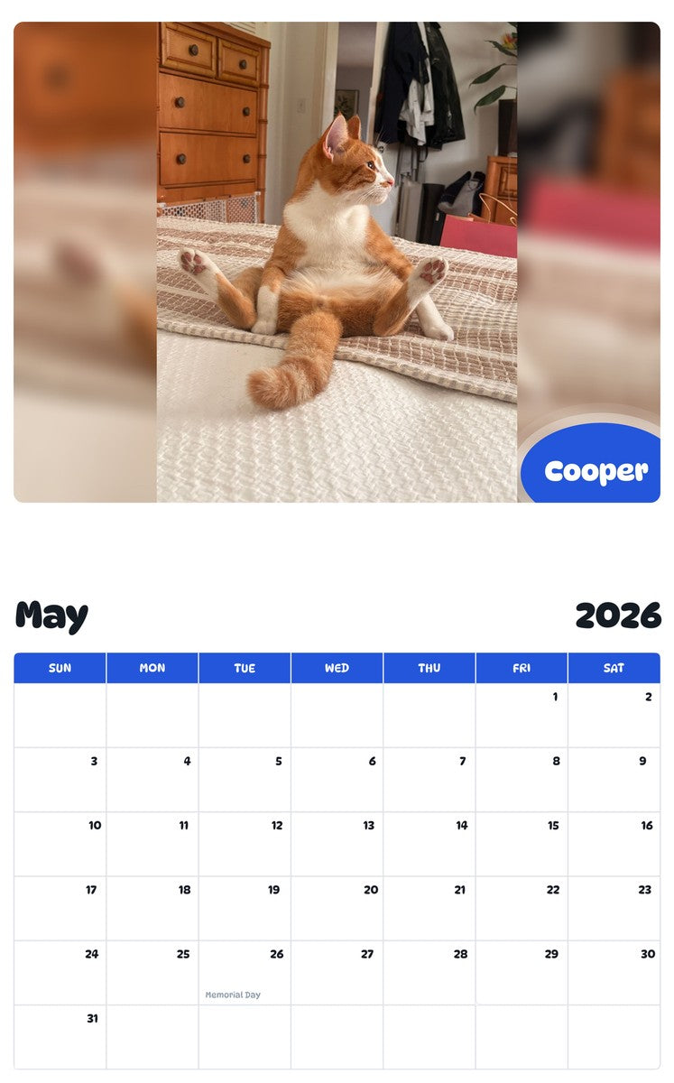 2026 - 2027 Cooper - Pawidols Pet Calendar