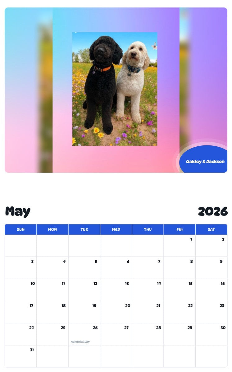 2026 - 2027 Oakley & Jackson - Pawidols Pet Calendar