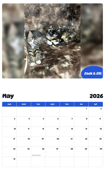 2026 - 2027 Jack & Jill - Pawidols Pet Calendar