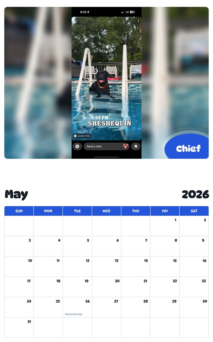 2026 - 2027 Chief - Pawidols Pet Calendar