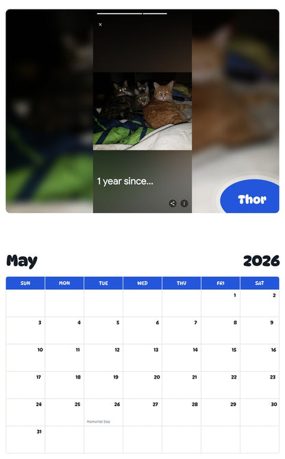 2026 - 2027 Thor - Pawidols Pet Calendar