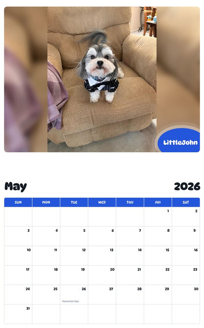 2026 - 2027 LittleJohn - Pawidols Pet Calendar
