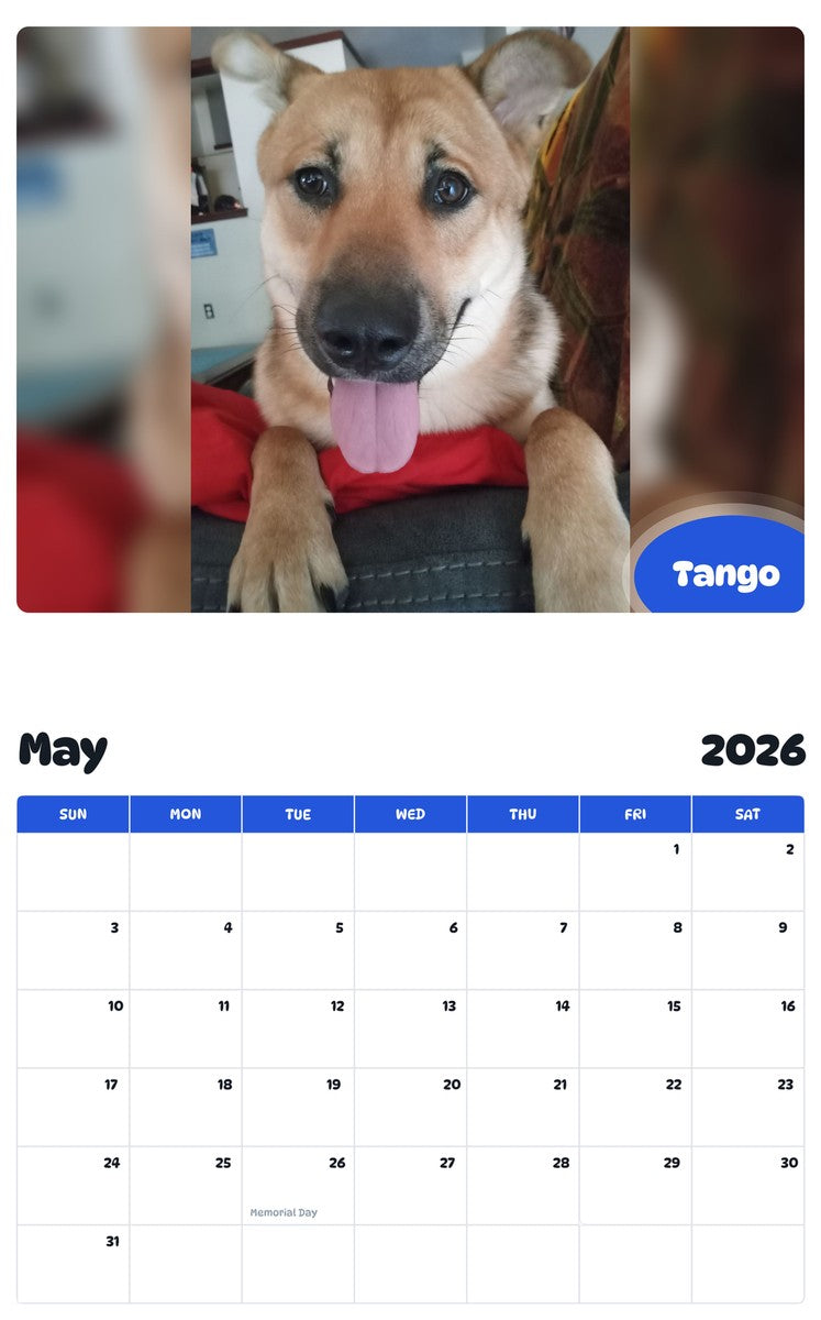 2026 - 2027 Tango - Pawidols Pet Calendar