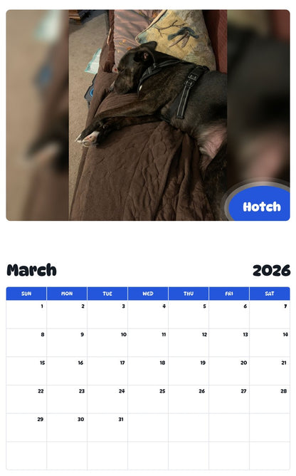 November 2025 - October 2026 Hotch - Pawidols Pet Calendar