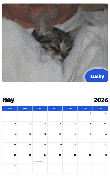 2026 - 2027 Lucky - Pawidols Pet Calendar