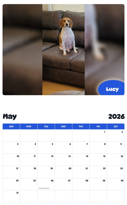 2026 - 2027 Lucy - Pawidols Pet Calendar
