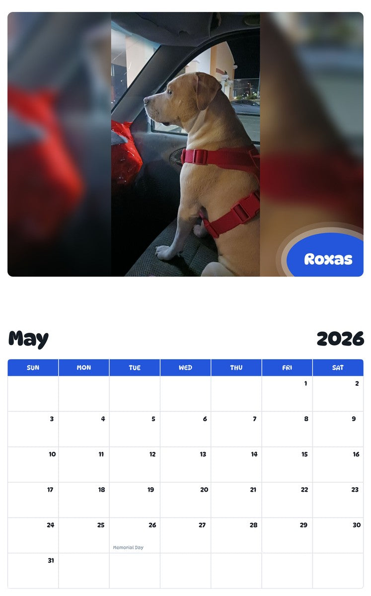 2026 - 2027 Roxas - Pawidols Pet Calendar