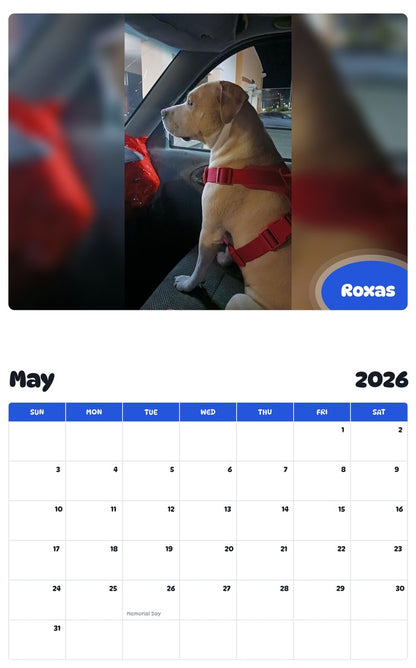 2026 - 2027 Roxas - Pawidols Pet Calendar