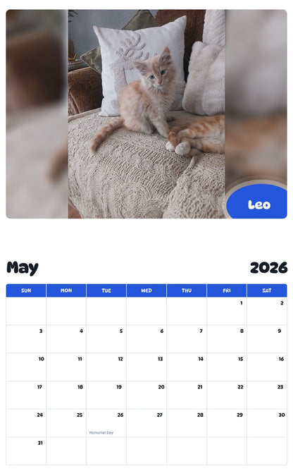 2026 - 2027 Leo - Pawidols Pet Calendar