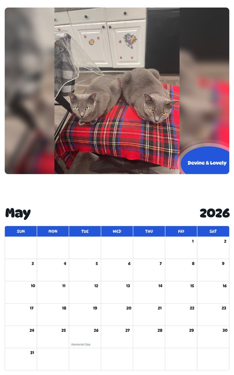2026 - 2027 Devine & Lovely - Pawidols Pet Calendar