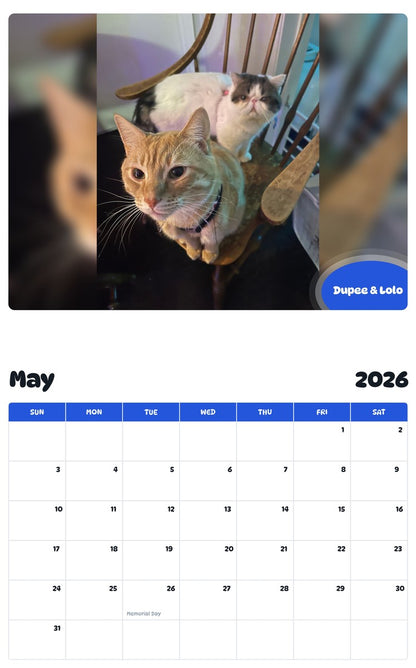 2026 - 2027 Dupee & Lolo - Pawidols Pet Calendar