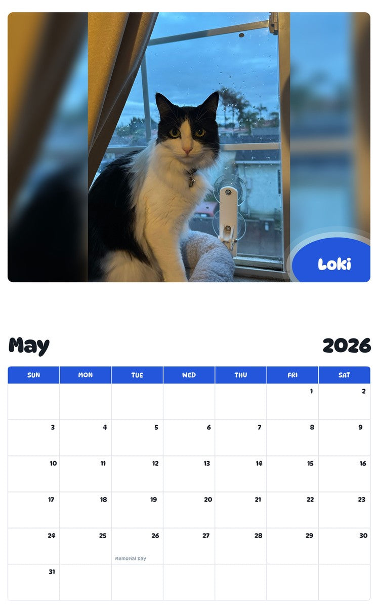 2026 - 2027 Loki - Pawidols Pet Calendar