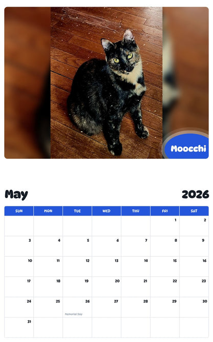 2026 - 2027 Moocchi - Pawidols Pet Calendar