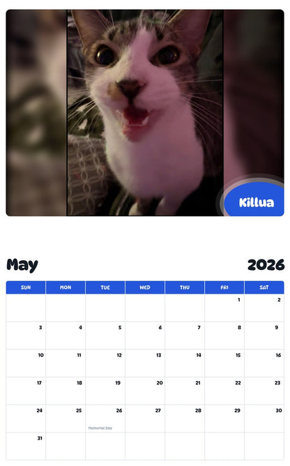 2026 - 2027 Killua - Pawidols Pet Calendar