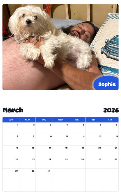 November 2025 - October 2026 Sophie - Pawidols Pet Calendar