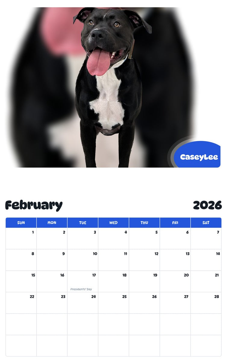 October 2025 - September 2026 CaseyLee - Pawidols Pet Calendar