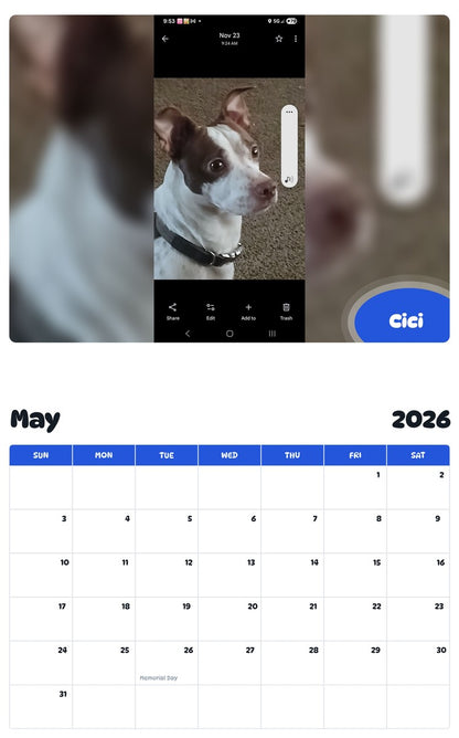 2026 - 2027 Cici - Pawidols Pet Calendar