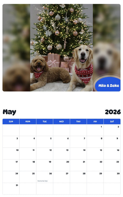 2026 - 2027 Milo & Zeke - Pawidols Pet Calendar