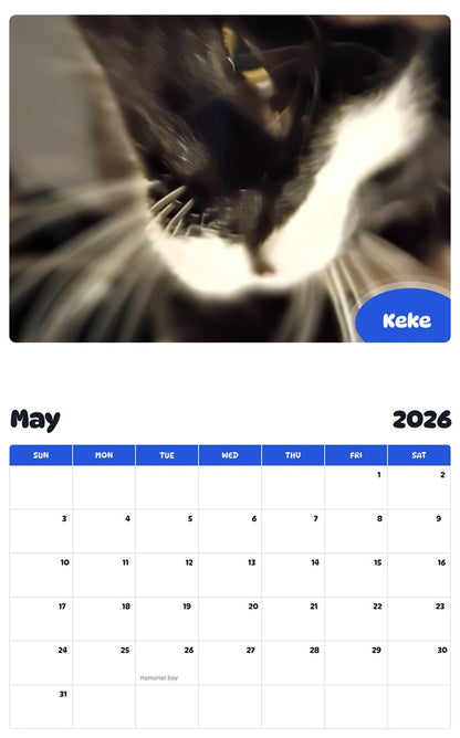 2026 - 2027 Keke - Pawidols Pet Calendar