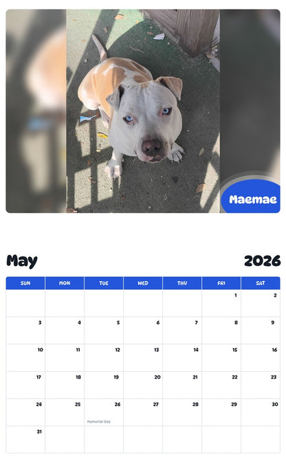 2026 - 2027 Maemae - Pawidols Pet Calendar