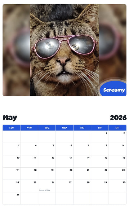 2026 - 2027 Screamy - Pawidols Pet Calendar