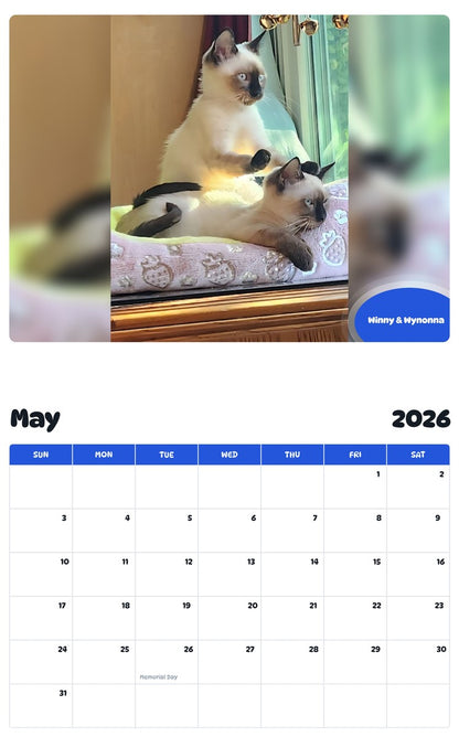 2026 - 2027 Winny & Wynonna - Pawidols Pet Calendar
