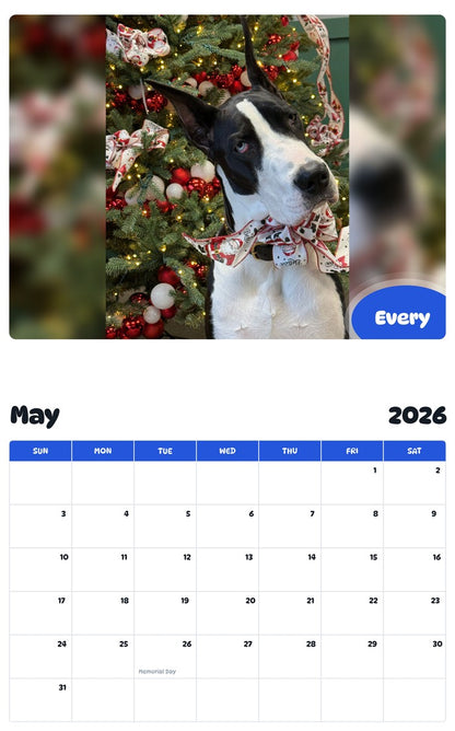 2026 - 2027 Every - Pawidols Pet Calendar