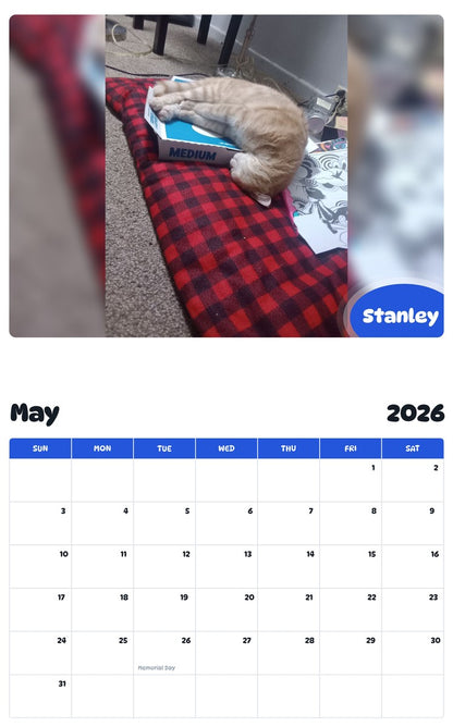 2026 - 2027 Stanley - Pawidols Pet Calendar