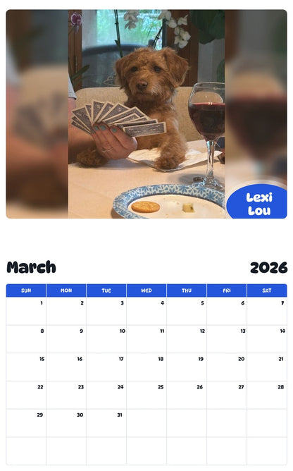 November 2025 - October 2026 Lexi Lou - Pawidols Pet Calendar