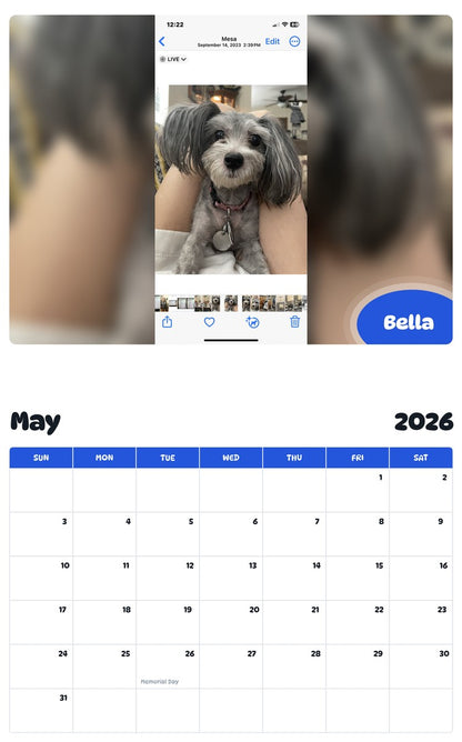 2026 - 2027 Bella - Pawidols Pet Calendar