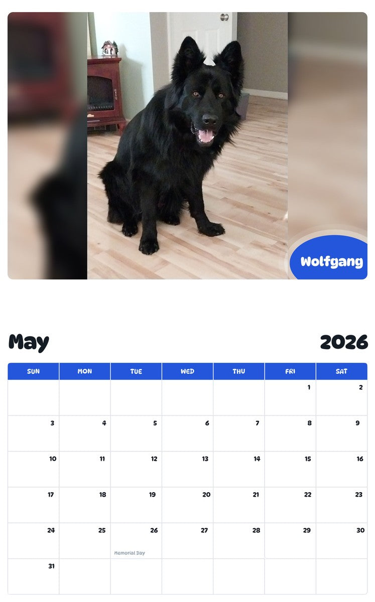 2026 - 2027 Wolfgang - Pawidols Pet Calendar