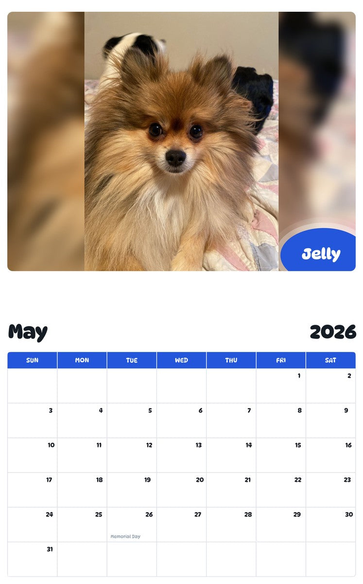 2026 - 2027 Jelly - Pawidols Pet Calendar
