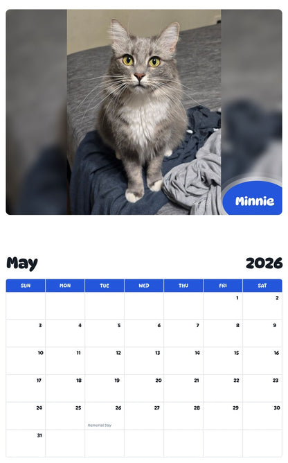 2026 - 2027 Minnie - Pawidols Pet Calendar
