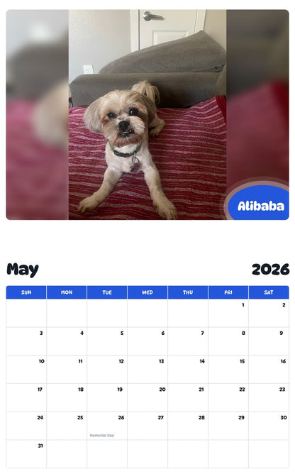 2026 - 2027 Alibaba - Pawidols Pet Calendar